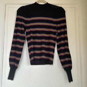 Like New Worn Once Sweater With Slight Balloon Puff Sleeve By Me+Em